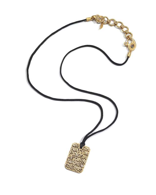Sagrada Passion 20K The Origins Dog Tag Necklace